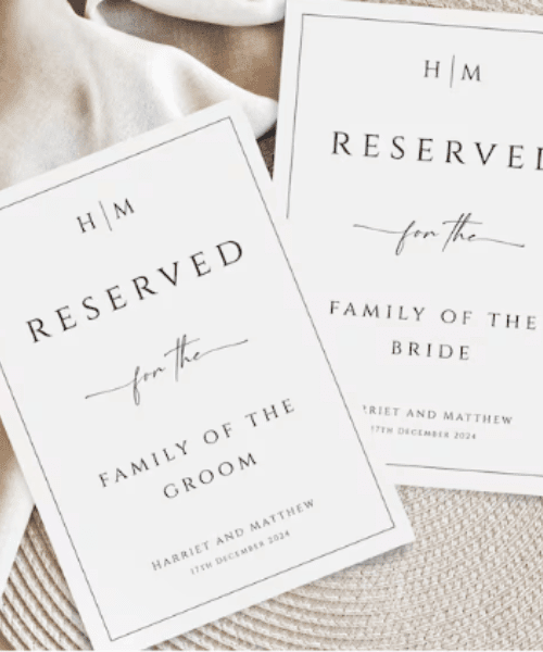 monogram reserved for brides or grooms family