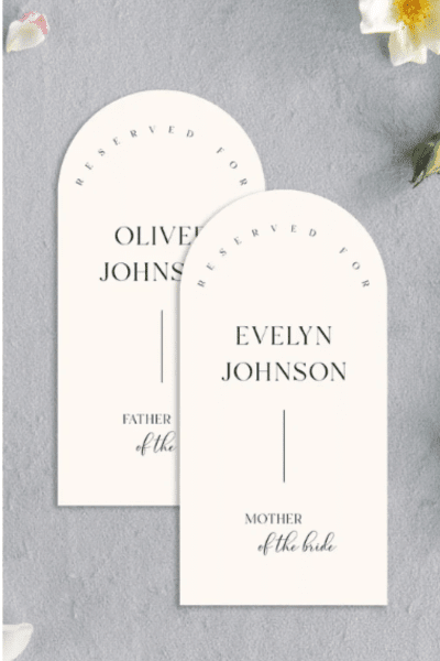 Arch Reserved Sign, Reserved Sign Template