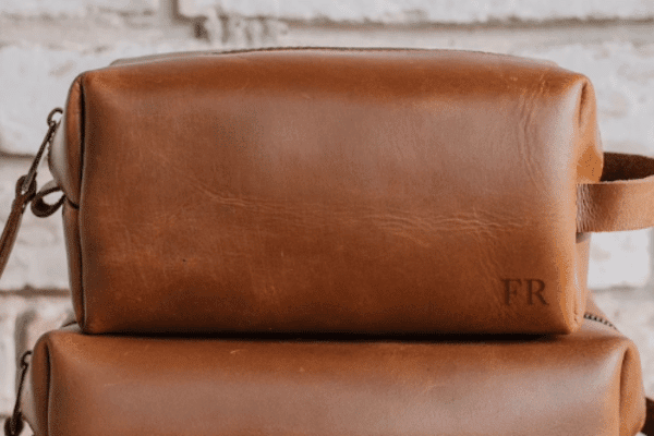 Customized Leather Toiletry Bag Monogram Mens Toiletry Bag 