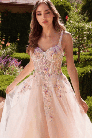 Embroidered Fairy Garden Wedding Blossom Dress