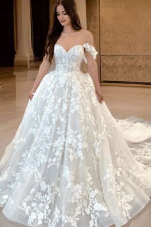 Fairytale Floral Lace Wedding Dress