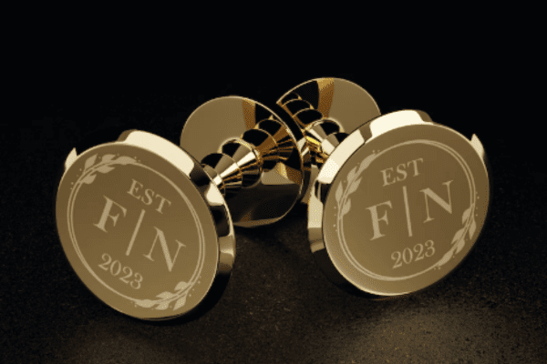 Personalised Gold Cufflinks  Groom Wedding Cufflinks