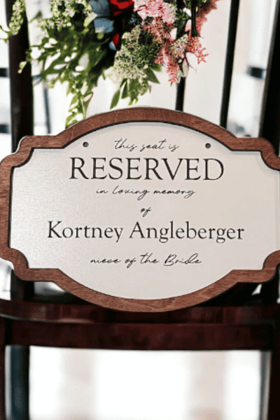 Personalized Memorial Sign Reserved In Memory Of