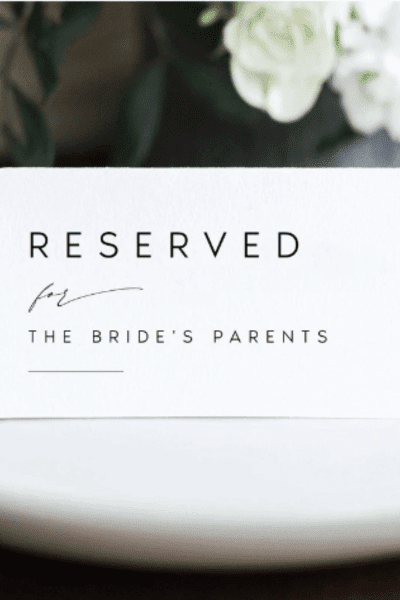 Reserved Sign Template, Editable Minimalist Wedding