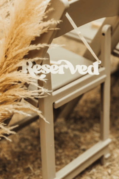 Reserved Sign • Wedding • Wedding Seat Reserved • Custom • Acrylic • wood • 3D