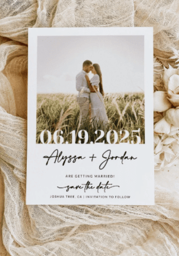 Save The Date Template with Photo