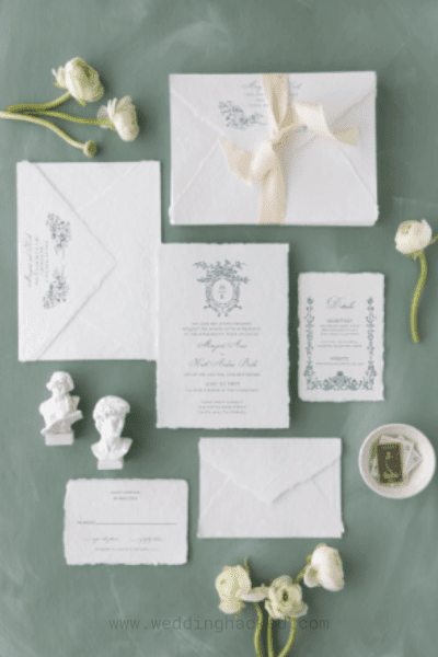 Classic Crest Wedding Invitation Suite Template