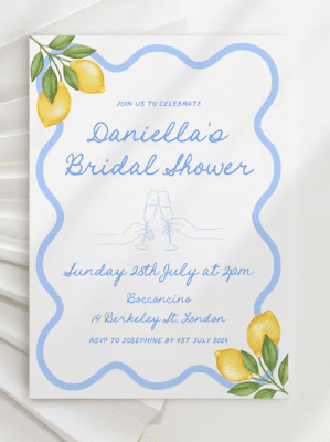  Italian Bridal Shower Invitation Template