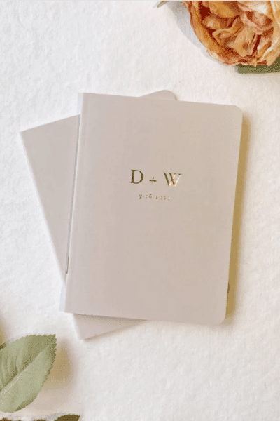 OILED Wedding Vow Book Set Of 2