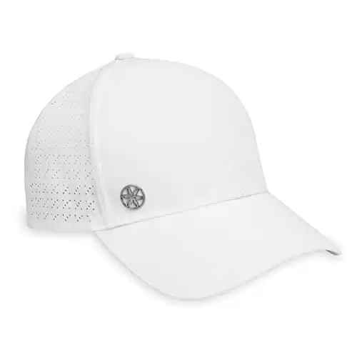 Gaiam White Baseball Cap for Women - Cruiser Breathable Nova Design, Lightweight Cute Women's Ball Cap, Easily Adjustable Trendy White Women's Hat for Summer & Beach, White, One Size