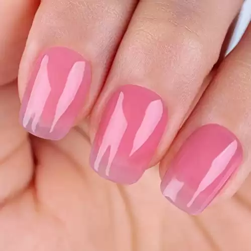 Imtiti Sheer Pink Gel Nail Polish, 15ML Jelly Pink Translucent Color UV/LED Soak Off Gel Polish for DIY Nail Art Manicure and Pedicure at Home or Salon, 0.5 fl oz 1Pcs