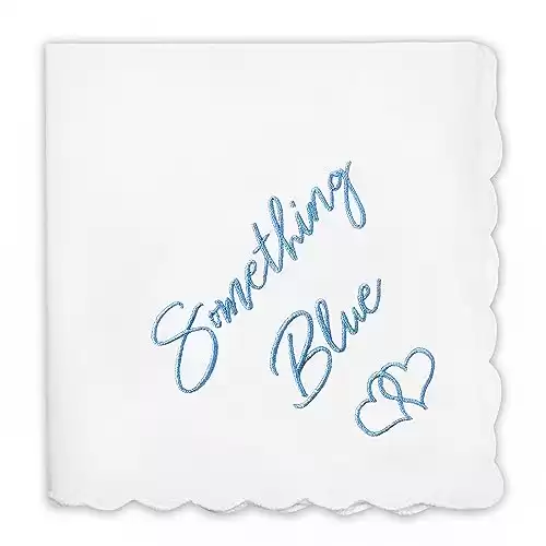 Wedding Handkerchief - 12" x 12" - Something Blue for Bride on Wedding Day