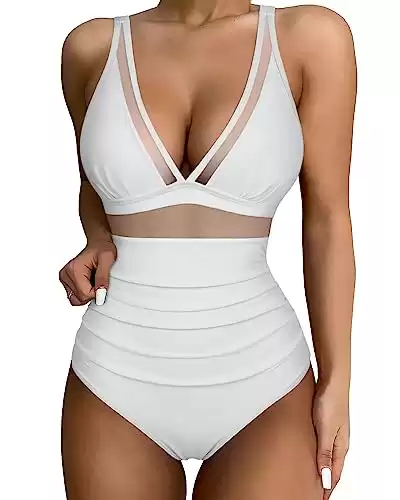 Women Slimming Tummy Control One Piece Swimsuit