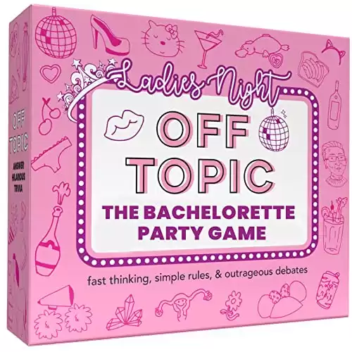 OFF TOPIC Hilarious Bachelorette Party Game for Adults - Fun Ladies Night Board Game - Gift for The Bride