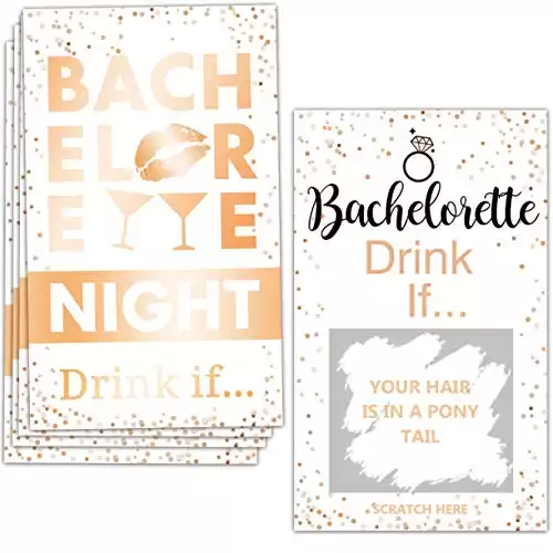 Bachelorette Party Drinking Games - Drink If Games Scratch off Cards - Perfect for Girls Night Out Activity
