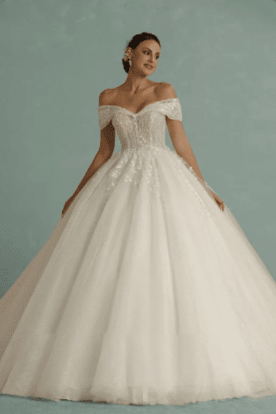 Custom Princess Off the shoulder Wedding dress