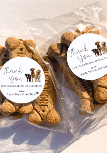 Personalizable Picture Dog Treat Wedding Favors