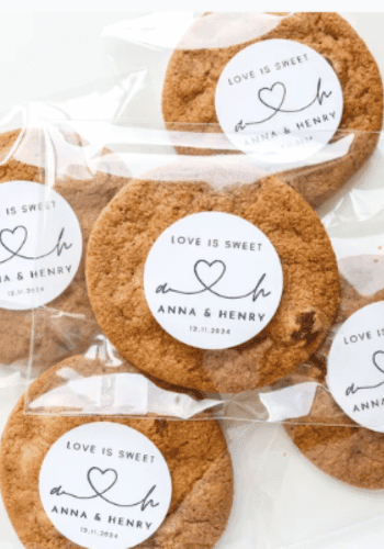 Personalized Wedding Favor Bags, Cookie Bags and Stickers