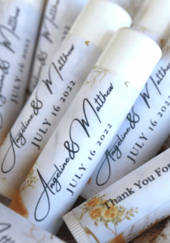 Personalized Wedding Lip Balms, Bridal Shower Favor