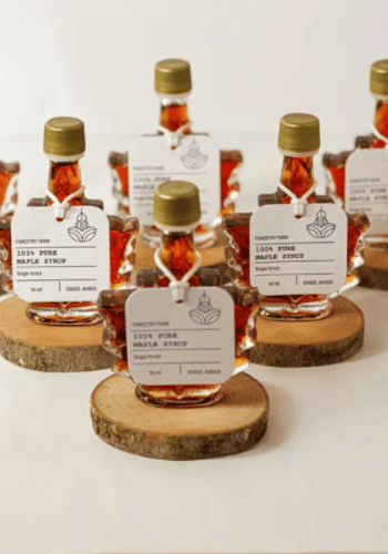 Pure Canadian Maple Syrup in Maple Leaf-Shaped Bottle