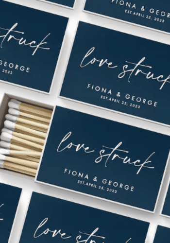 Custom Matches - Love On Fire - Wedding Favors