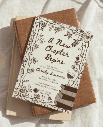 A New Chapter Bridal Shower Invite