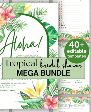 EDITABLE Hawaiian Tropical Bridal MEGA Bundle