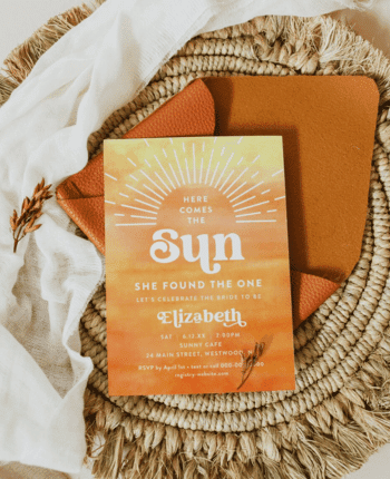 Here Comes the Sun Bridal Shower Invitation, She Found the One