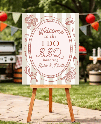 I Do BBQ Welcome Sign, Barbeque Shower