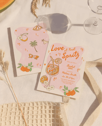 Love at First Spritz Bridal Shower Invitation