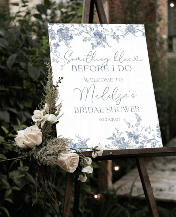 Something Blue Before I Do Bridal Sign