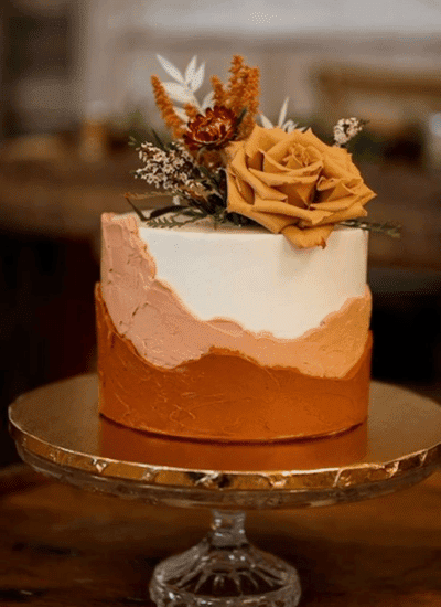 fall in love bridal shower cake rose