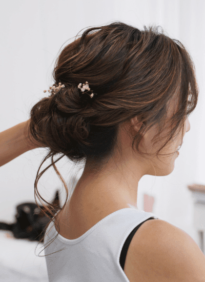 low bun bride hair wedding