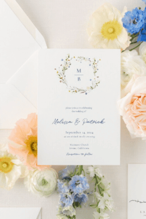 wildflower wedding monogram