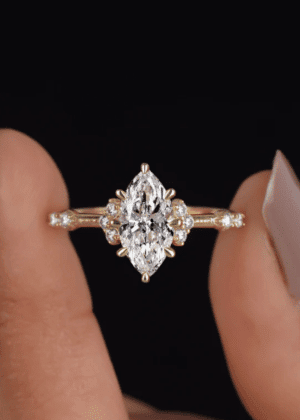 1.0 - 2.0 CT Marquise Cut Lab Grown Diamond Ring