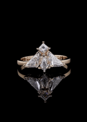 18kt Rose Gold, Trillion & Kite Lab Grown Diamonds