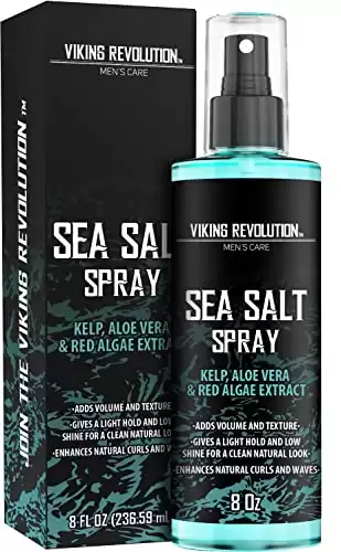 Viking Revolution Sea Salt Spray for Hair Men - Texturizing with Kelp, Aloe Vera & Red Algae Extract