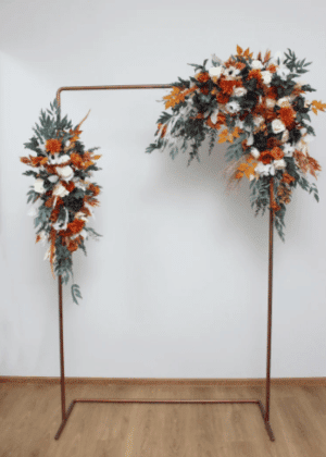 Boho wedding Flower arch arrangement