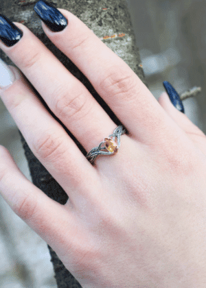 Dragon ring, Gothic ring, Ring branch, Elven Engagement ring