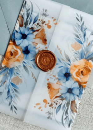 Watercolor Flower Pattern Vellum Jackets