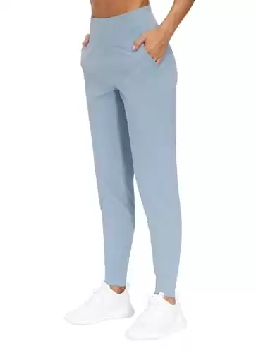 THE GYM PEOPLE Women's Joggers Pants Lightweight Athletic Leggings Tapered Lounge Pants for Workout, Yoga, Running (X-Large, Denim Blue)