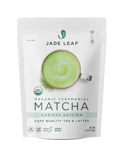 Jade Leaf Matcha Artisanal Ceremonial Grade Matcha Green Tea Powder - Authentic Japanese Origin - Barista Edition For Cafe Quality Tea & Lattes (1.76 Ounce)