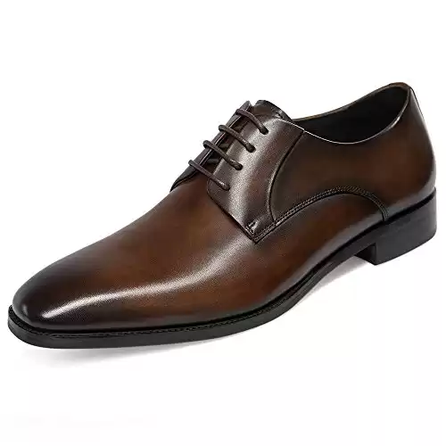 Mens Leather Oxford Dress Shoes Formal Lace Up