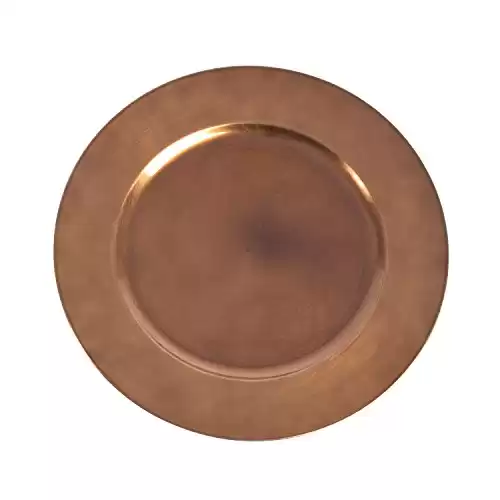 Charger Plates with Classic Design (Set of 4) Copper