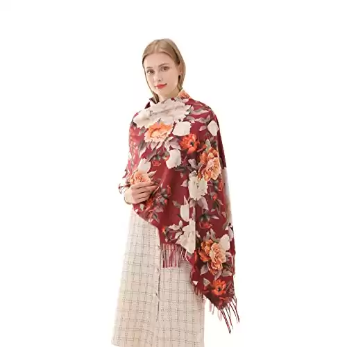 Floral Scarf Wrap for Women Pashmina