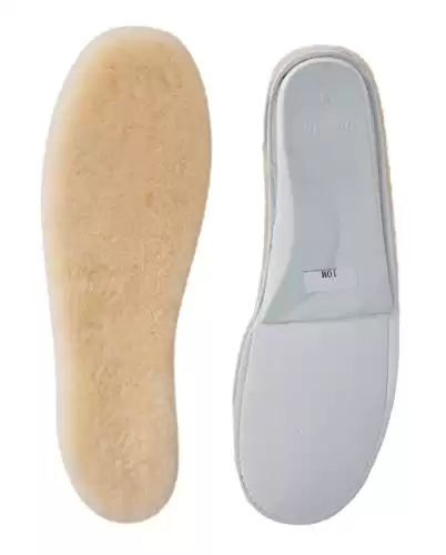 Sheepskin Insoles Men's Premium Think Wool Fur Fleece Inserts Cozy & Fluffy 9