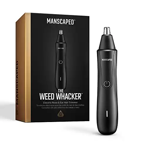 MANSCAPEDâ The Weed Whackerâ Nose and Ear Hair Trimmer â 9,000 RPM Precision Tool with Rechargeable Battery, Wet/Dry, Easy to Clean