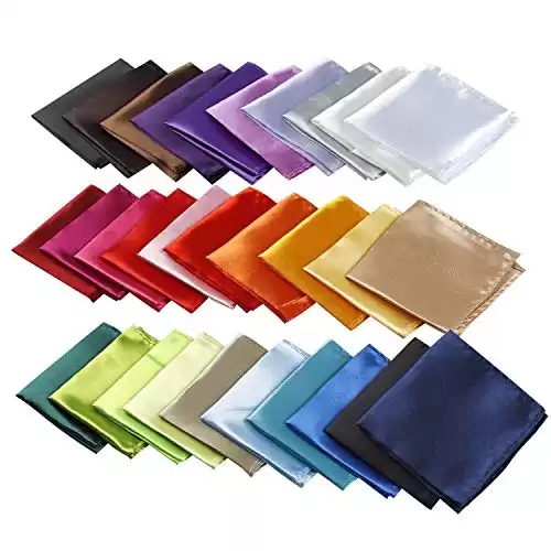 MONOTONOUS Men's Pocket Square, Pack of 30, 8.6" x8.6