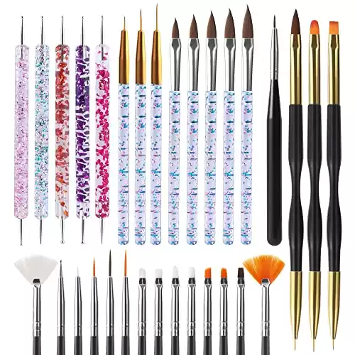 Artdone 31pcs Nail Art Brushes, Nail Art Tool Set