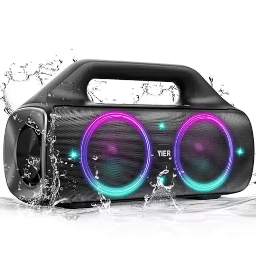 Portable Bluetooth Speakers Outdoor Speaker with Subwoofer, Deep Bass, Waterproof